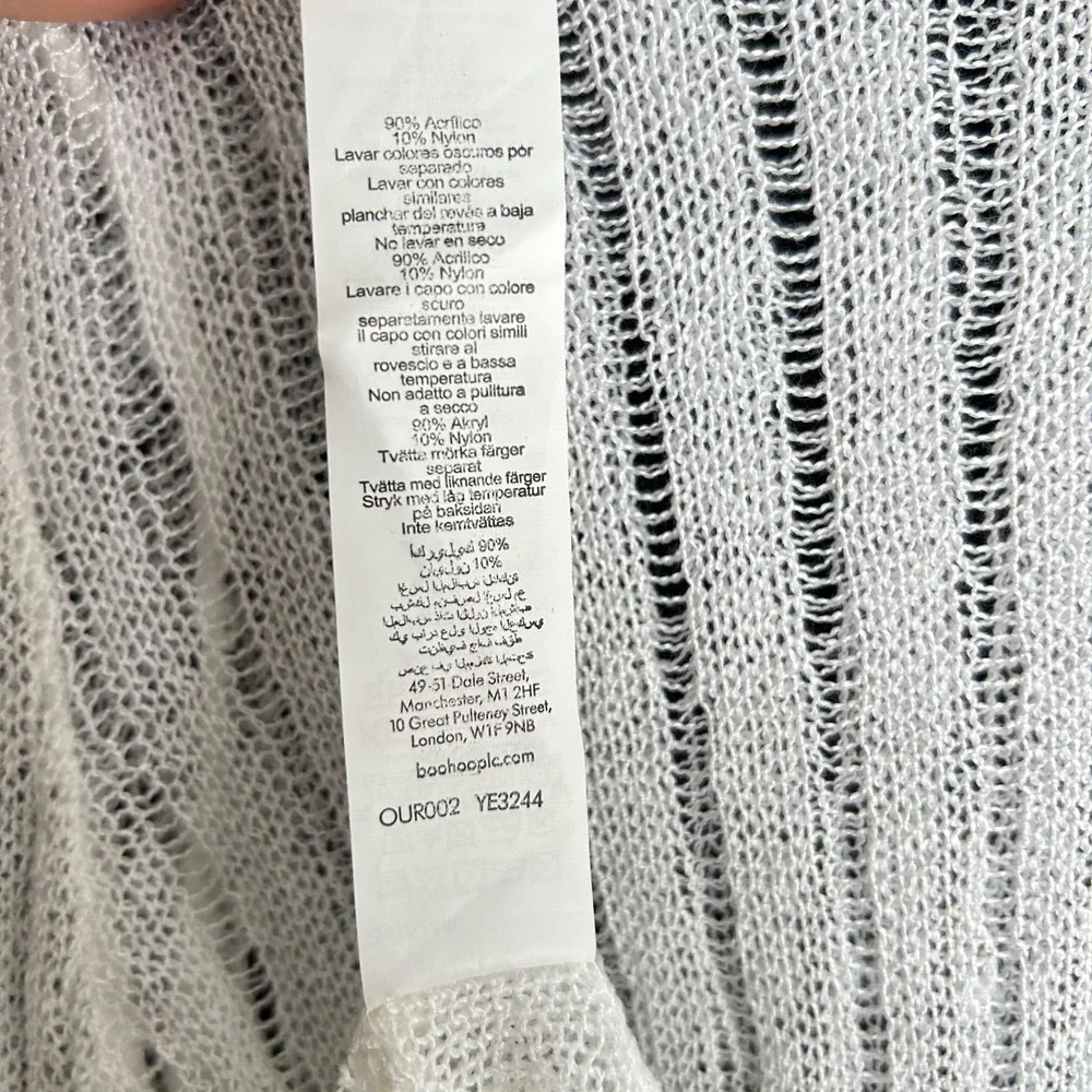 Pretty Little Thing Mesh Ribbed Knit Sheer Y2k Stretchy Sweater Womens XL NWT - Picture 11 of 11